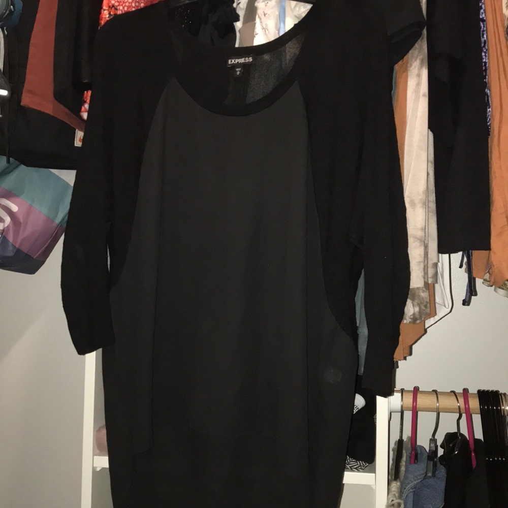 Black knit top